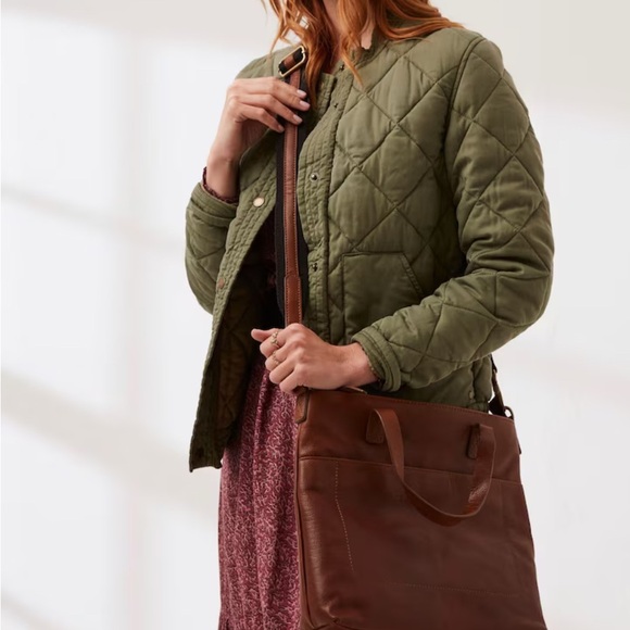 FatFace Brown Leather Tote Bag - Picture 6 of 8